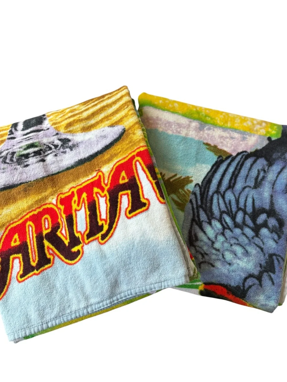 TWO! Set of Margaritaville Tropical Parrot Beach Towels 100% Cotton 67” x 40”